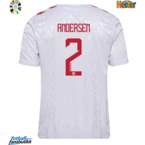 Danmark Joachim Andersen #2 Bortedrakt EM 2024 Kortermet